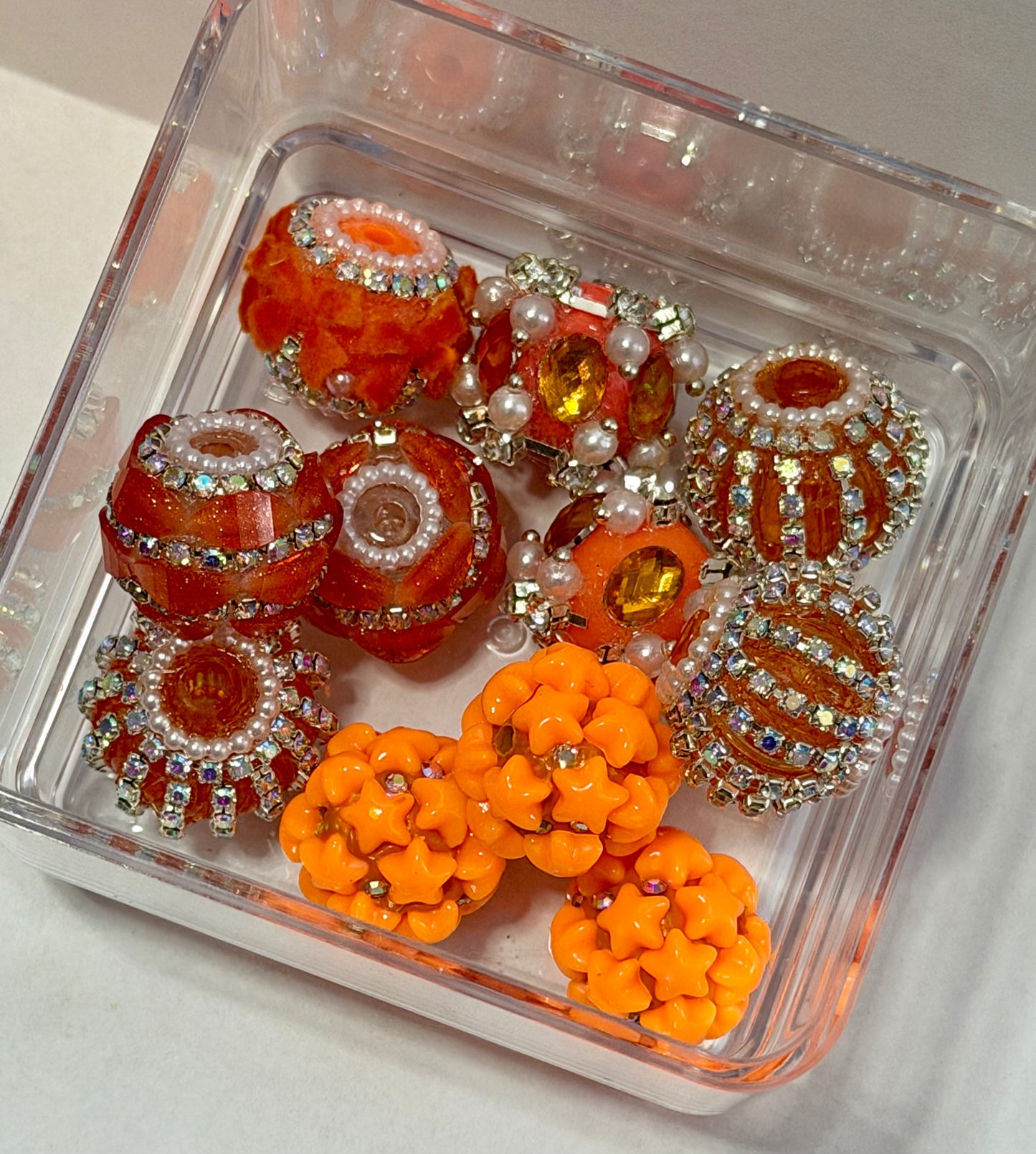 Orange Fancy Beads